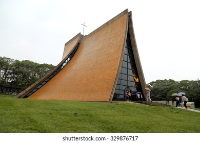 Taiwan Taichung - October 11: Tokai University Luce Memorial Chapel Of The Post-modern Design In Taichung, Taiwan On October 11, 2015. The Church Was Designed By Architect IM Pei.