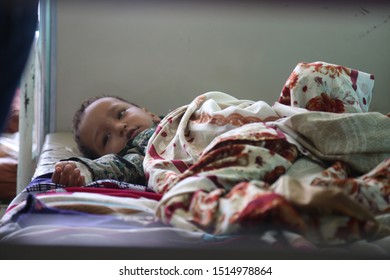 
Taiz  Yemen - 29 June 2017 : A Child Suffering From Cholera In Taiz, Yemen.