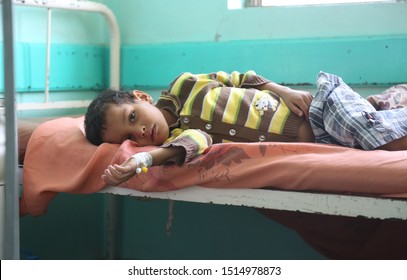 
Taiz / Yemen - 29 June 2017 : A Child Suffering From Cholera In Taiz, Yemen.