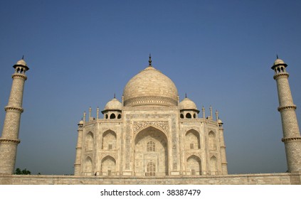The Taj Mahal in the city of Agra in India - Shutterstock ID 38387479