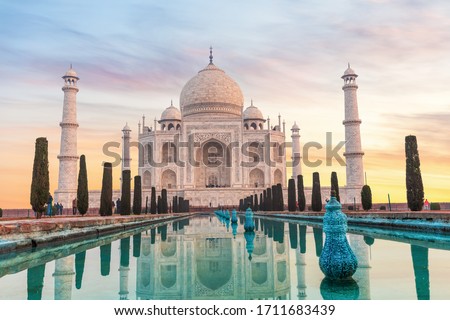 Taj Mahal in India without people, Agra