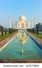 Taj Mahal in the morning. - Shutterstock ID 167571896