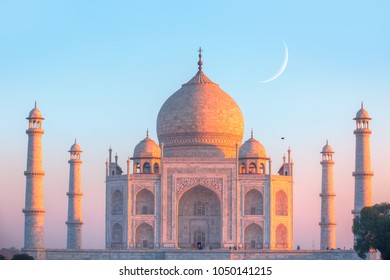 Taj Mahal At Sunset - Agra, India