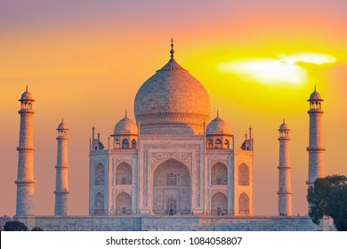 Taj Mahal At Sunset - Agra, India