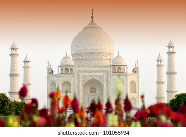  Taj Mahal in sunset light, Agra, Uttar Pradesh, India