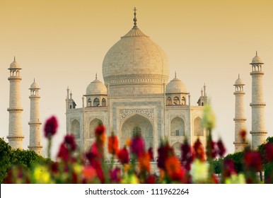 Taj Mahal in sunset light, Agra, Uttar Pradesh, India