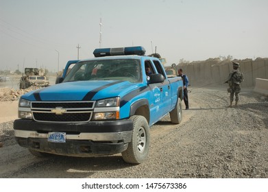 TAJI, IRAQ, AUGUST 13th 2008 - 25th Infantry Division Soldiers Conducting A Patrol And Setting Up A Checkpoint.