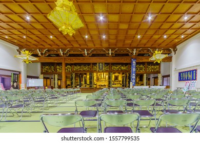 Takayama, Japan - October 2, 2019: View Of The Interior Of The Shinshuotaniha Shoren Temple, In Takayama, Japan