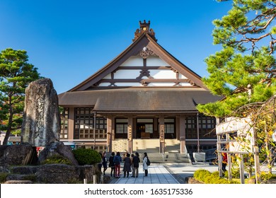 Takayama, Japan - October 22, 2019 : Shinshuotaniha Shoren Temple In Takayama, Japan.