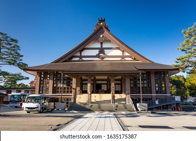 Takayama, Japan - October 22, 2019 : Shinshuotaniha Shoren Temple In Takayama, Japan.