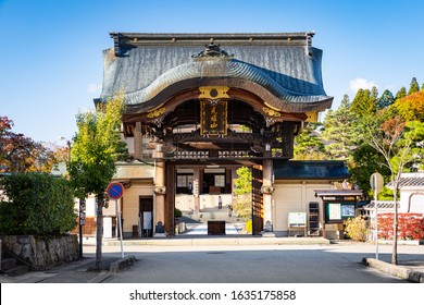 Takayama, Japan - October 22, 2019 : Shinshuotaniha Shoren Temple In Takayama, Japan.