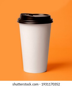 take away coffee on color background - Shutterstock ID 1931170352