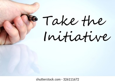 Take The Initiative Text Concept Isolated Over White Background