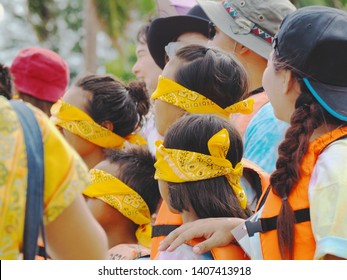 Take The Kids To The Beach Activities The Cloth To Remove The Blindfold To Surprise.