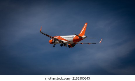 Take Off Airplane In Euroairport In Saint Louis In France On July 2022