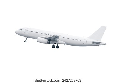 Take off a passenger airplane isolated on white background - Powered by Shutterstock