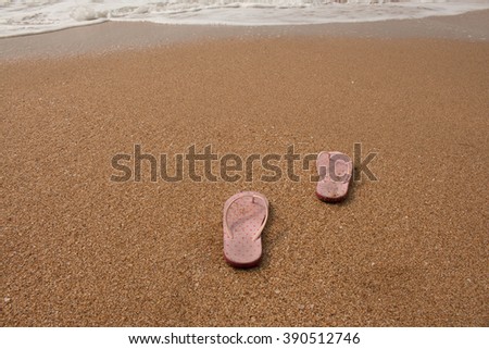 Take off your  shoes on the beach