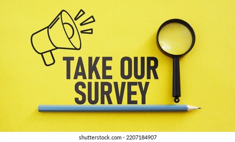 Take Our Survey is shown using a text