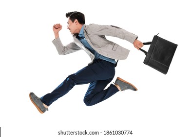 Take The Young Business Man Handbag Is Running