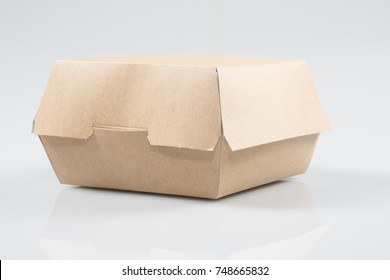 Takeaway Burger Box On White Background