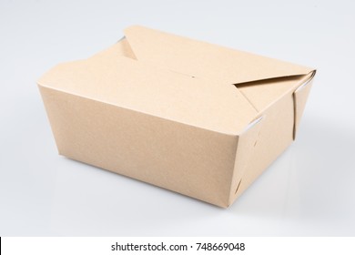 Takeaway Food Box On White Background