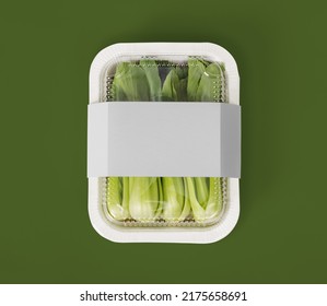 Takeaway food container box mockup with vegetable and fruit, copy space for your logo or graphic design - Shutterstock ID 2175658691