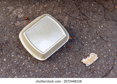 Takeaway Polystyrene Box Fast Food Street Litter