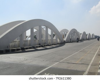 Its Taken At Beach Road In Chennai, The Bridge Name Is Called Napier Bridge 