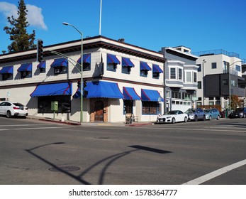 Taken December 3, 2019 Of Businesses Along Piedmont Avenue In Oakland, CA, USA. One Of Many Businesses Along The Avenue. This Is Location For First Building, Ca 1855