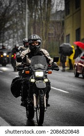 Taken In Olympia Washington At The Toy Run Event Where Biker Deliver Toys To Needy Kids. Taken On December 4 2021 . On A Rainy Fall Day.