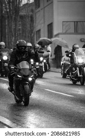 Taken In Olympia Washington At The Toy Run Event Where Biker Deliver Toys To Needy Kids. Taken On December 4 2021 . On A Rainy Fall Day.