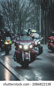 Taken In Olympia Washington At The Toy Run Event Where Biker Deliver Toys To Needy Kids. Taken On December 4 2021 . On A Rainy Fall Day.