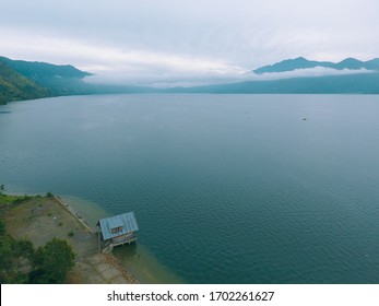 Takengon, Aceh, Indonesia. April 4th, 2020. A Camp Site Shot By Drone In Early Morning In Takengon, Aceh, Indonesia. 