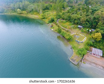 Takengon, Aceh, Indonesia. April 4th, 2020. A Camp Site Shot By Drone In Early Morning In Takengon, Aceh, Indonesia. 