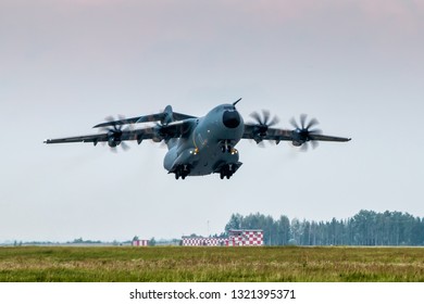 Takeoff Heavy Military Transport Turboprop Aircraft