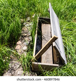 Taking Advantage Of Nature  By Using Small Spring House Built Over A Spring To Cool Food Before The Days With Electricity, Ice Chest And Refrigeration