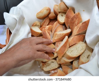 Taking bread 