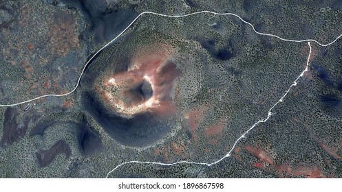  Taking A Detour, United States, Abstract Photography Of Relief Drawings In  Fields In The U.S.A. From The Air, Genre: Abstract Naturalism, From The Abstract To The Figurative,  