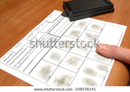 taking fingerprints on ID card