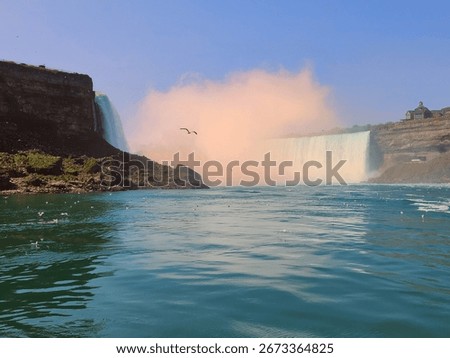 Taking flight from the falls