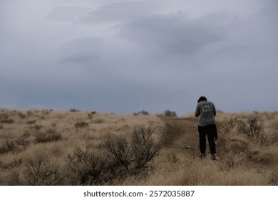 Taking a hike through the grass