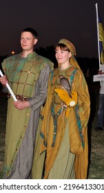 Taking Part In An International Falconry Festival Held Here Around The Al Jihili Fort In Al Ain, UAE 16th December 2011