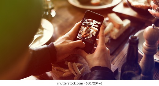 Taking Photo Of Food By Phone