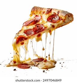 Taking pizza slice up with cheese Stretching - Powered by Shutterstock