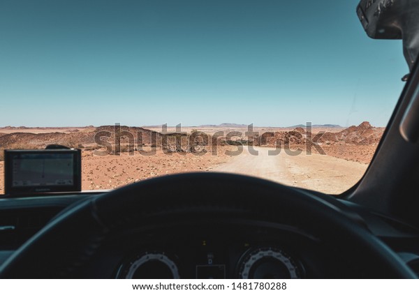taking the road less travelled through the deserts\
of Namibia, Africa