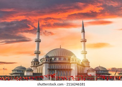 Taksim Mosque view with wonderful architecture in Taksim square, İstanbul, Turkey