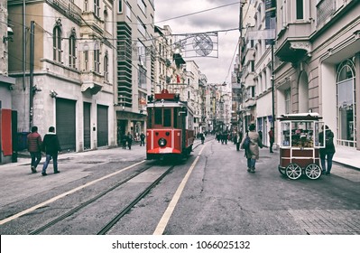 Taksim Square Tramway - Istnabul Turkey