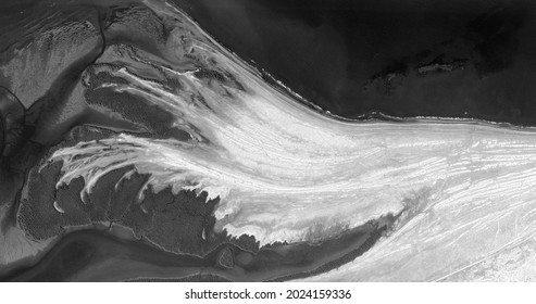 Taliban Claw,    Abstract Photography Of The Deserts Of Africa From The Air In Black And White, Aerial View Of Desert Landscapes, Genre: Abstract Naturalism, From The Abstract To The Figurative, 