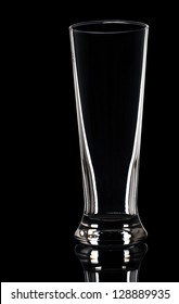 Tall Beer Glass Isolated On Black Background