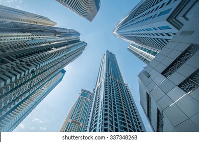 Tall Dubai Marina Skyscrapers In UAE